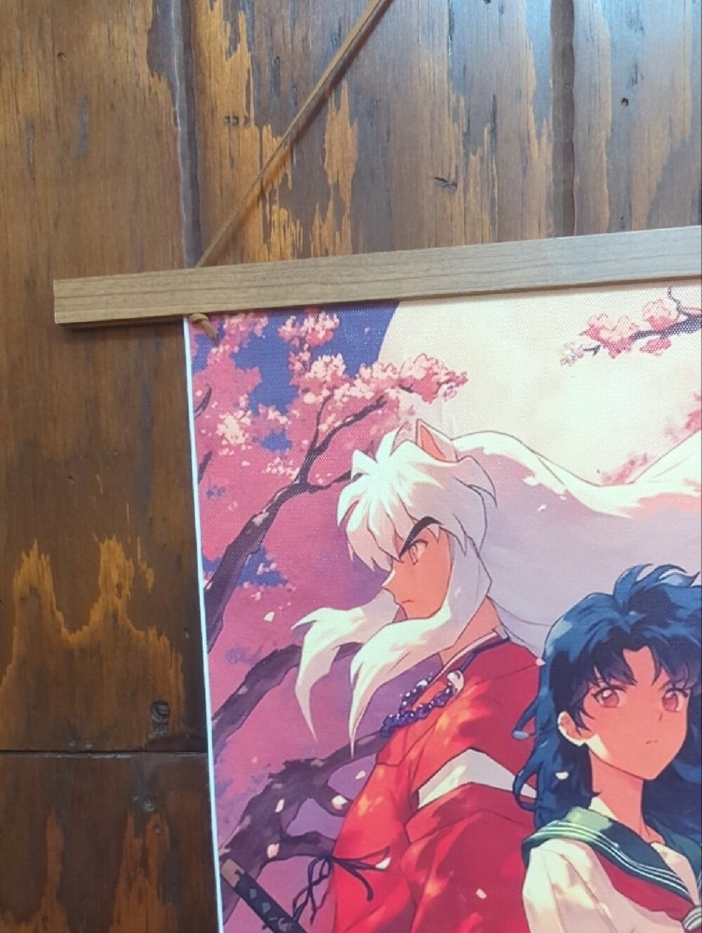 ✨ Inuyasha & Kagome Anime Wall Scroll – Cherry Blossom Scene ✨ - Picture 5 of 10